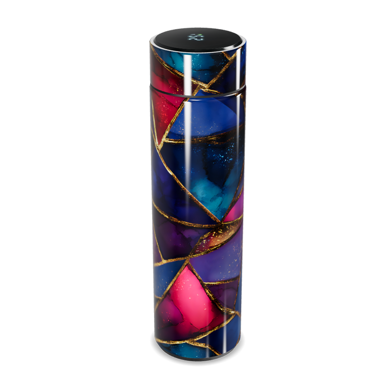 Garrafa Térmica Touch - Colorida com Estampa Abstrata