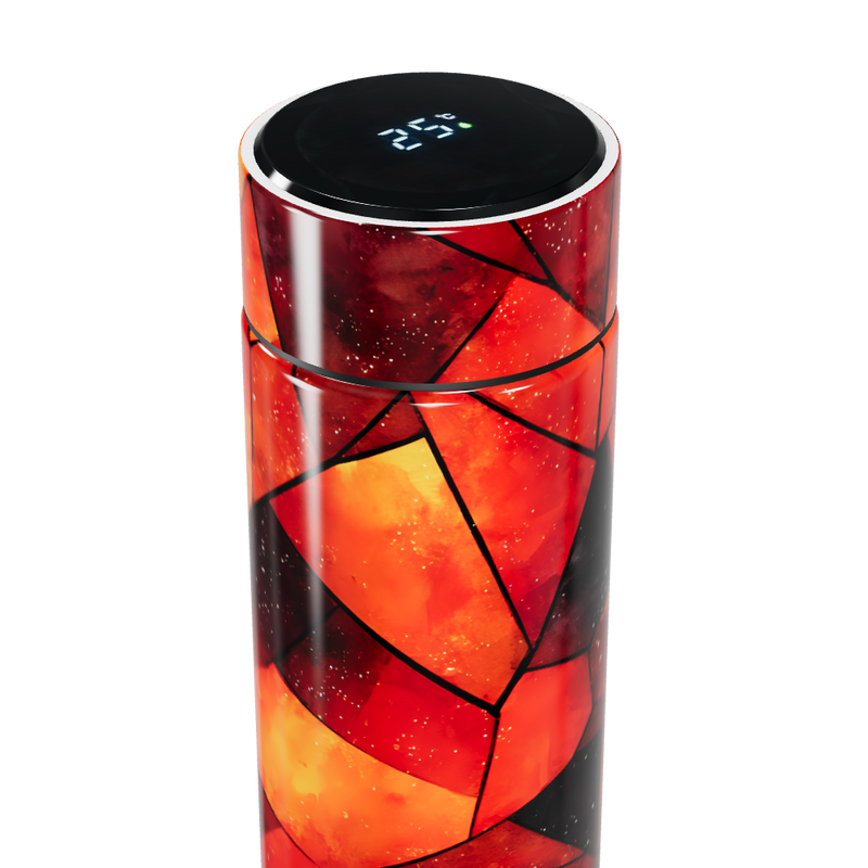 Garrafa Térmica Touch - Vidro Colorido Geométrico