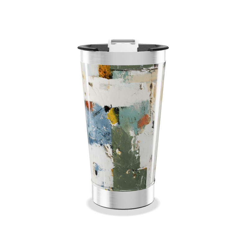 Copo Térmico - Estampa Abstrata Colorida