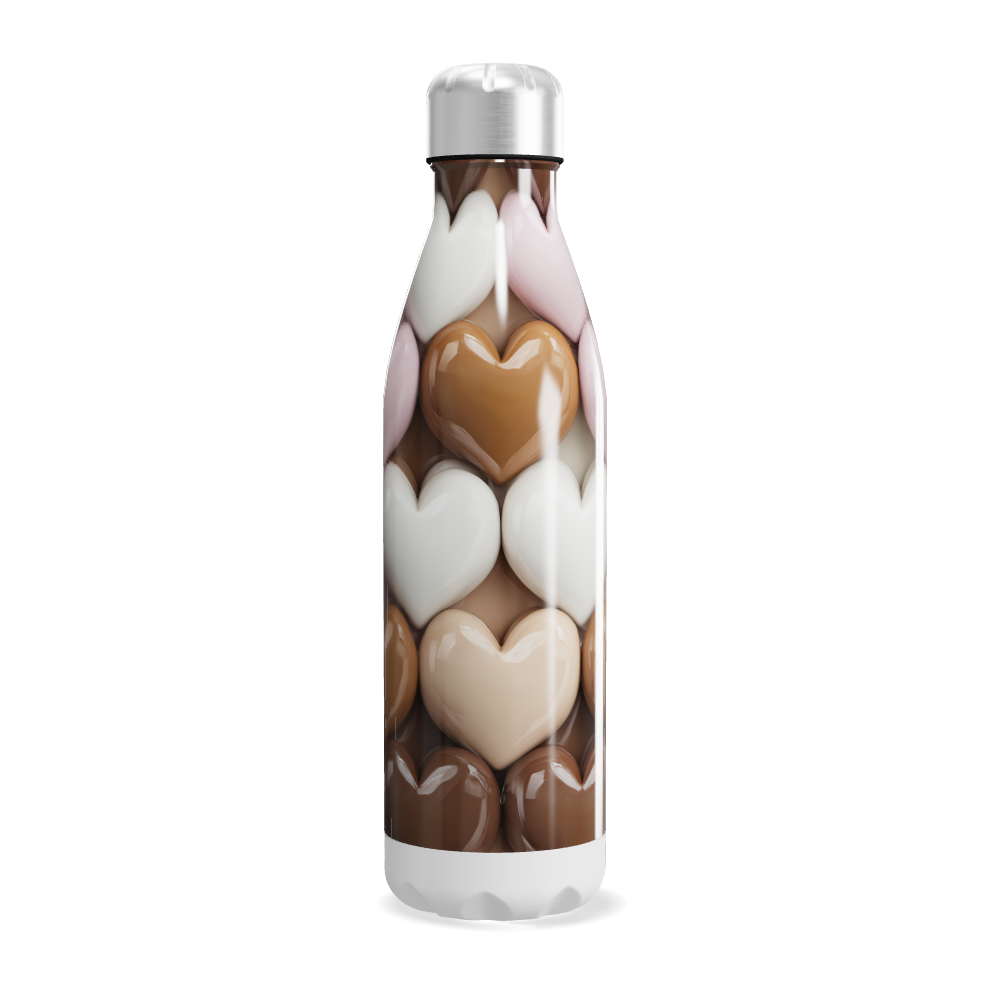 Garrafa Inox - Corações Coloridos