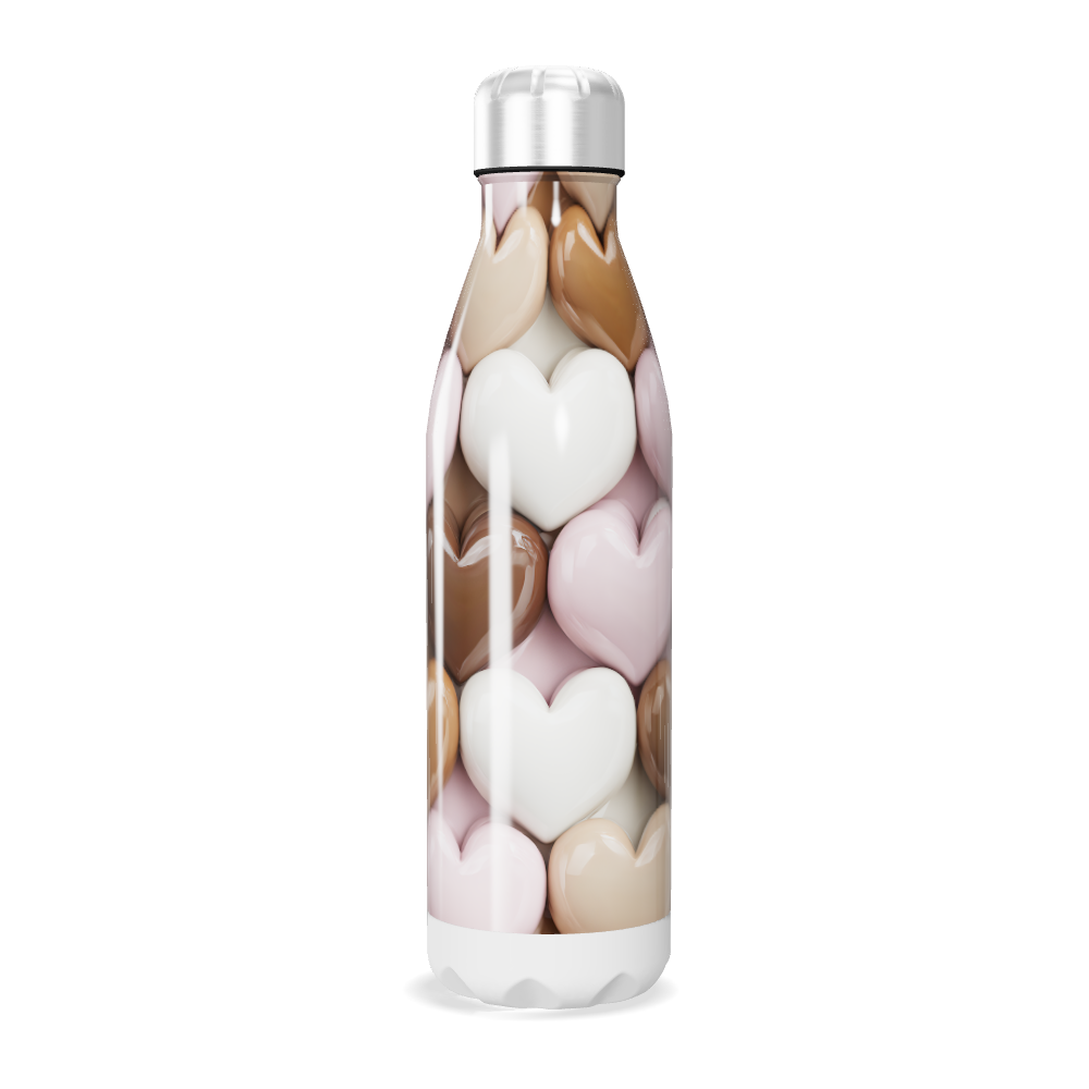 Garrafa Inox - Corações Coloridos