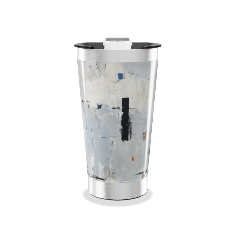 Copo Térmico - Arte Abstrata Aço Inox