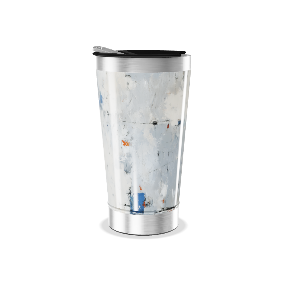 Copo Térmico - Arte Abstrata Aço Inox