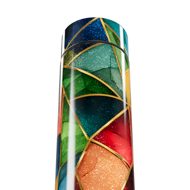 Garrafa Térmica Touch - Estampa Vitral Colorida