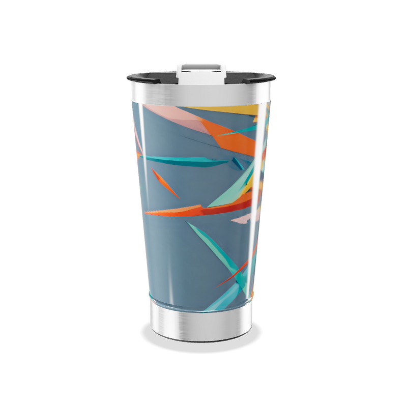 Copo Térmico - Estampa Abstrata Colorida
