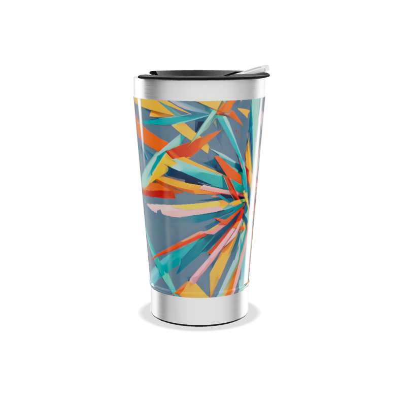 Copo Térmico - Estampa Abstrata Colorida
