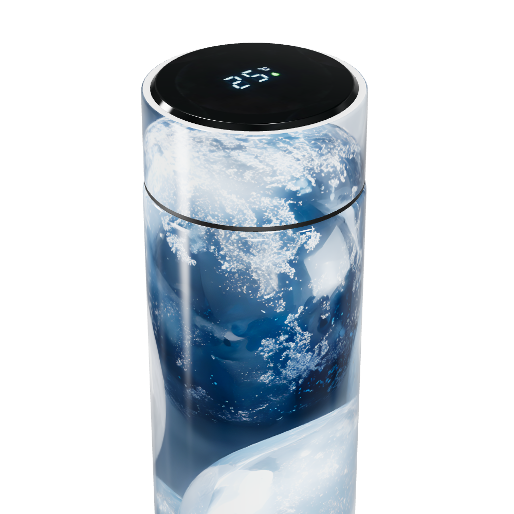 Garrafa Térmica Touch - Azul com Display LED