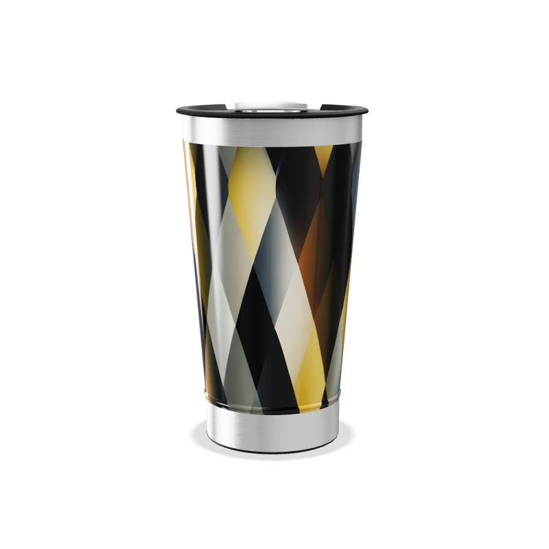 Copo Térmico - Estampa Geométrica Aço Inox