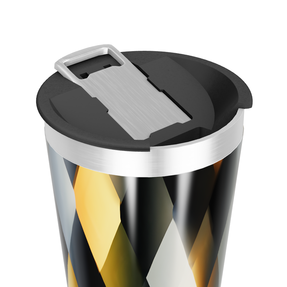 Copo Térmico - Estampa Geométrica Aço Inox