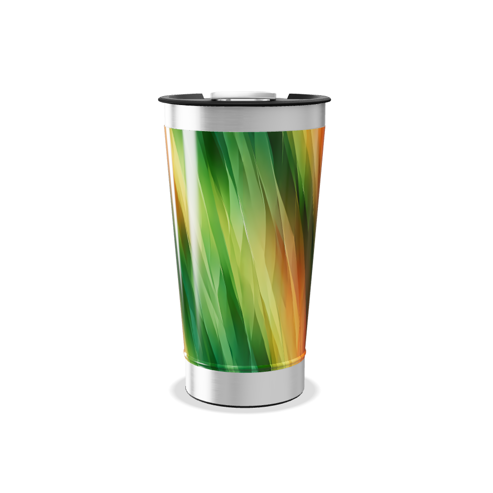 Copo Térmico - Estampa Verde e Laranja