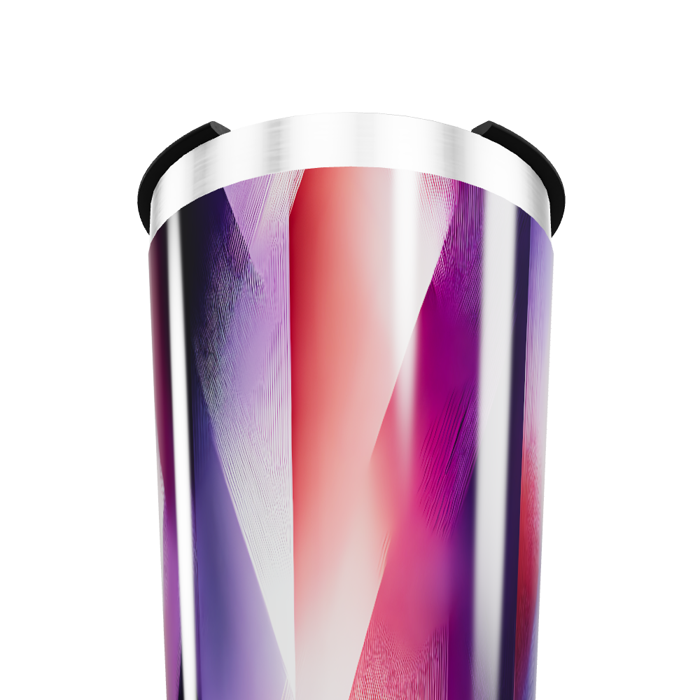 Copo Térmico - Geométrico Roxo e Vermelho