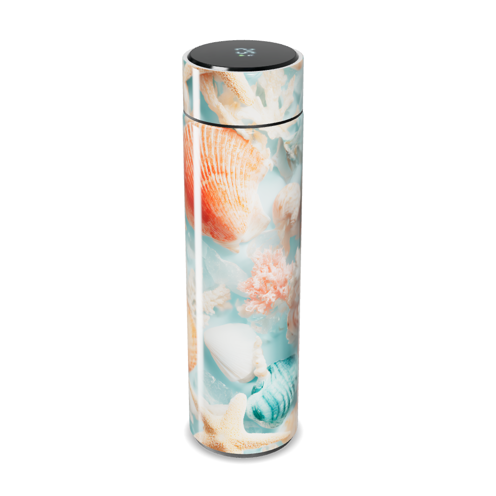 Garrafa Térmica Touch - Estampa Conchas Marinhas