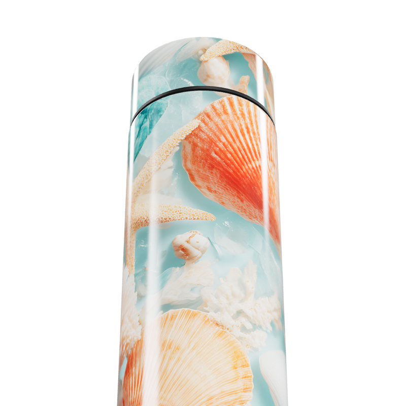 Garrafa Térmica Touch - Estampa Conchas Marinhas