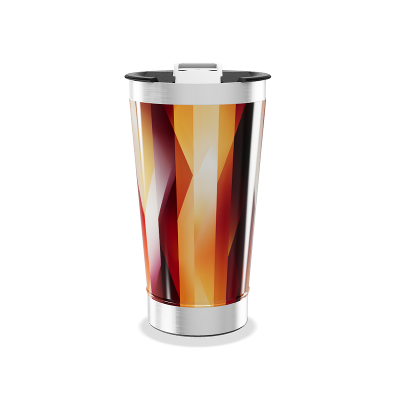 Copo Térmico - Geométrico Colorido Aço Inox