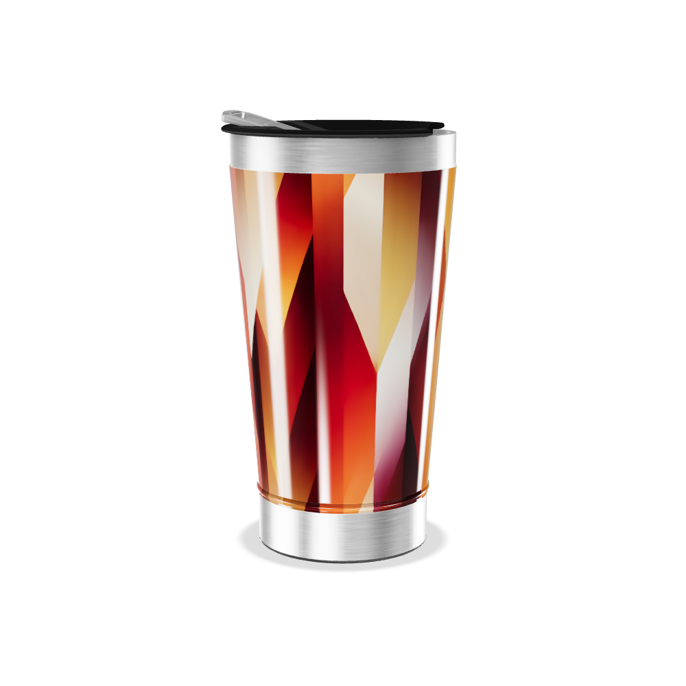 Copo Térmico - Geométrico Colorido Aço Inox