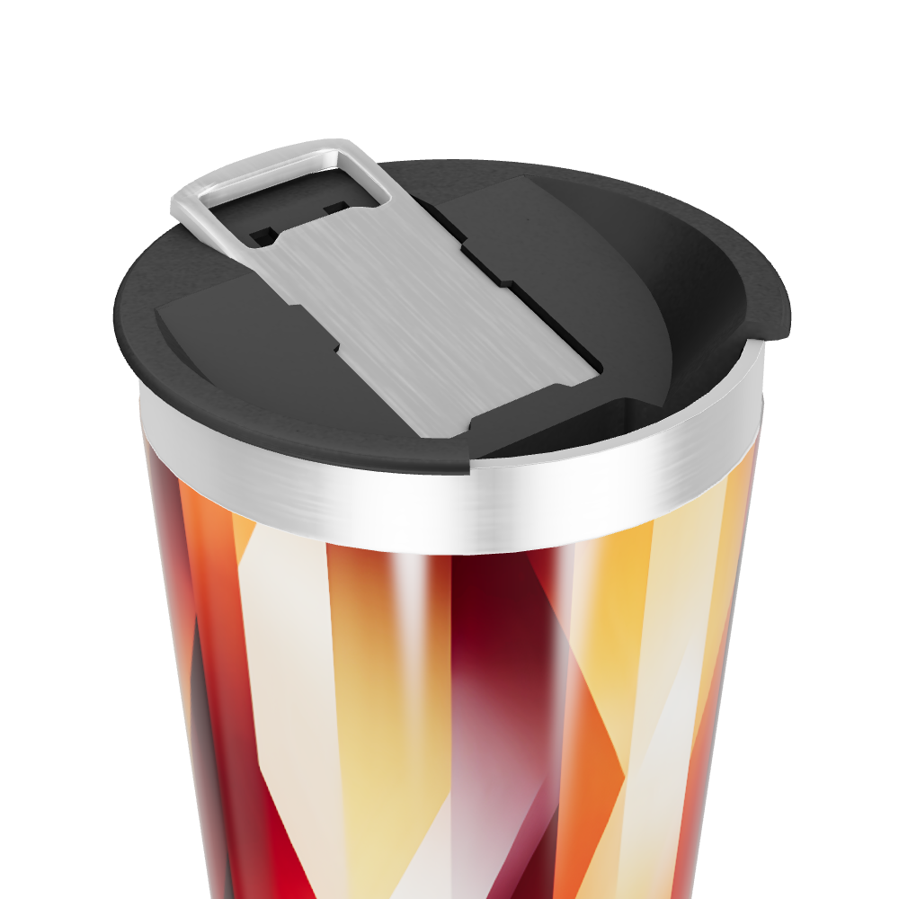 Copo Térmico - Geométrico Colorido Aço Inox