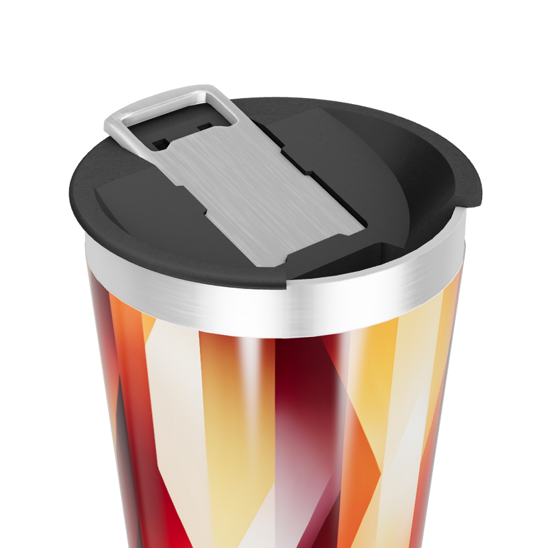 Copo Térmico - Geométrico Colorido Aço Inox