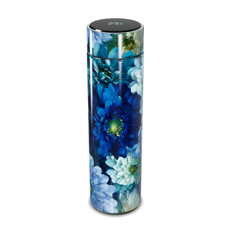 Garrafa Térmica Touch - Floral Azul