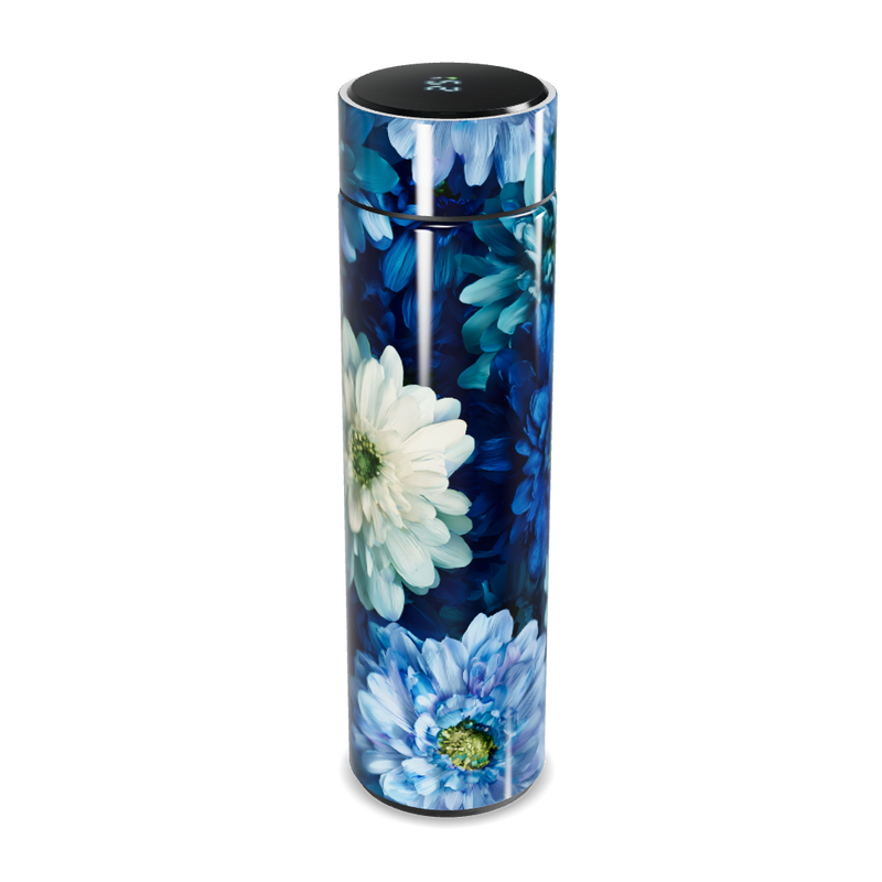 Garrafa Térmica Touch - Floral Azul
