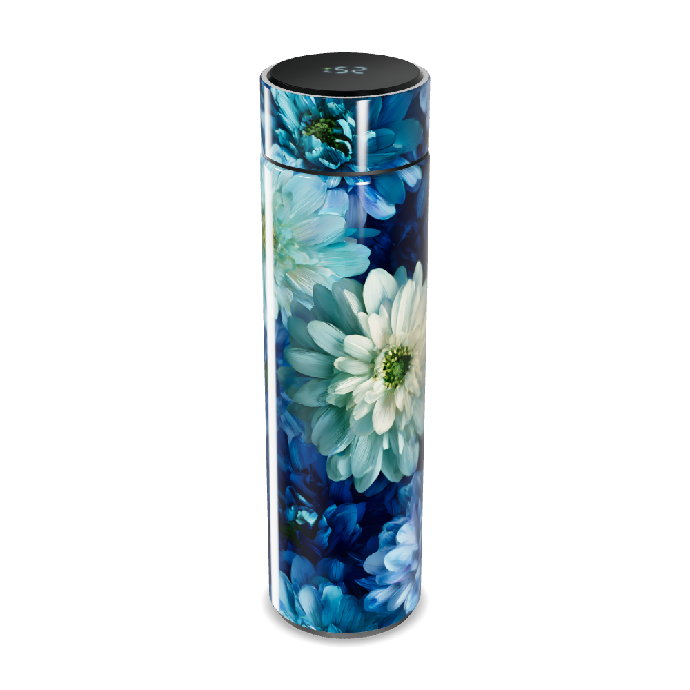Garrafa Térmica Touch - Floral Azul