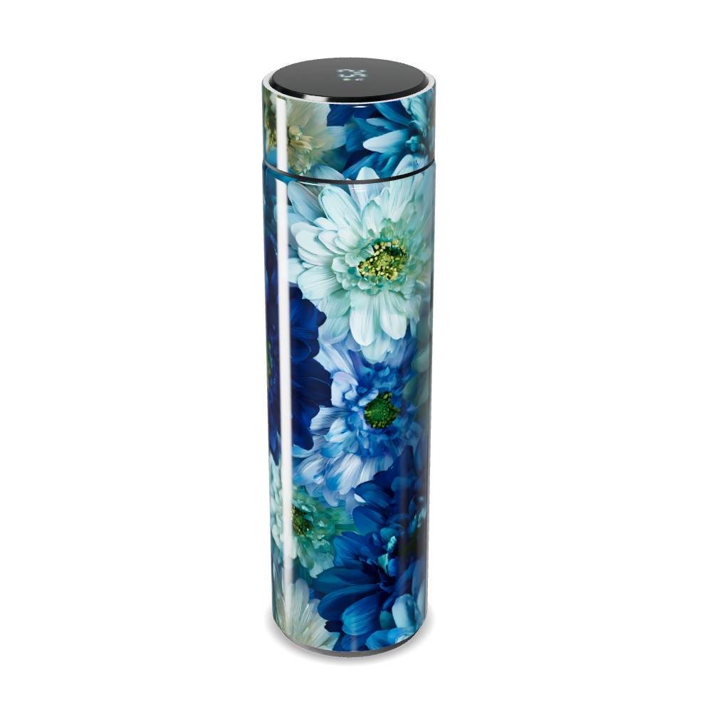 Garrafa Térmica Touch - Floral Azul