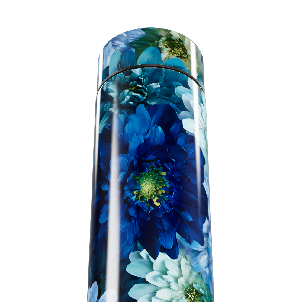 Garrafa Térmica Touch - Floral Azul