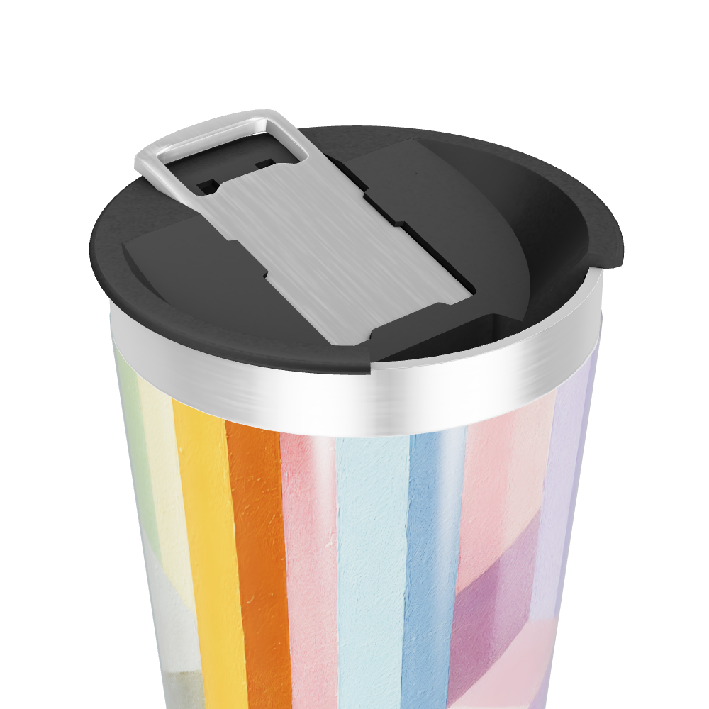 Copo Térmico - Com listras coloridas