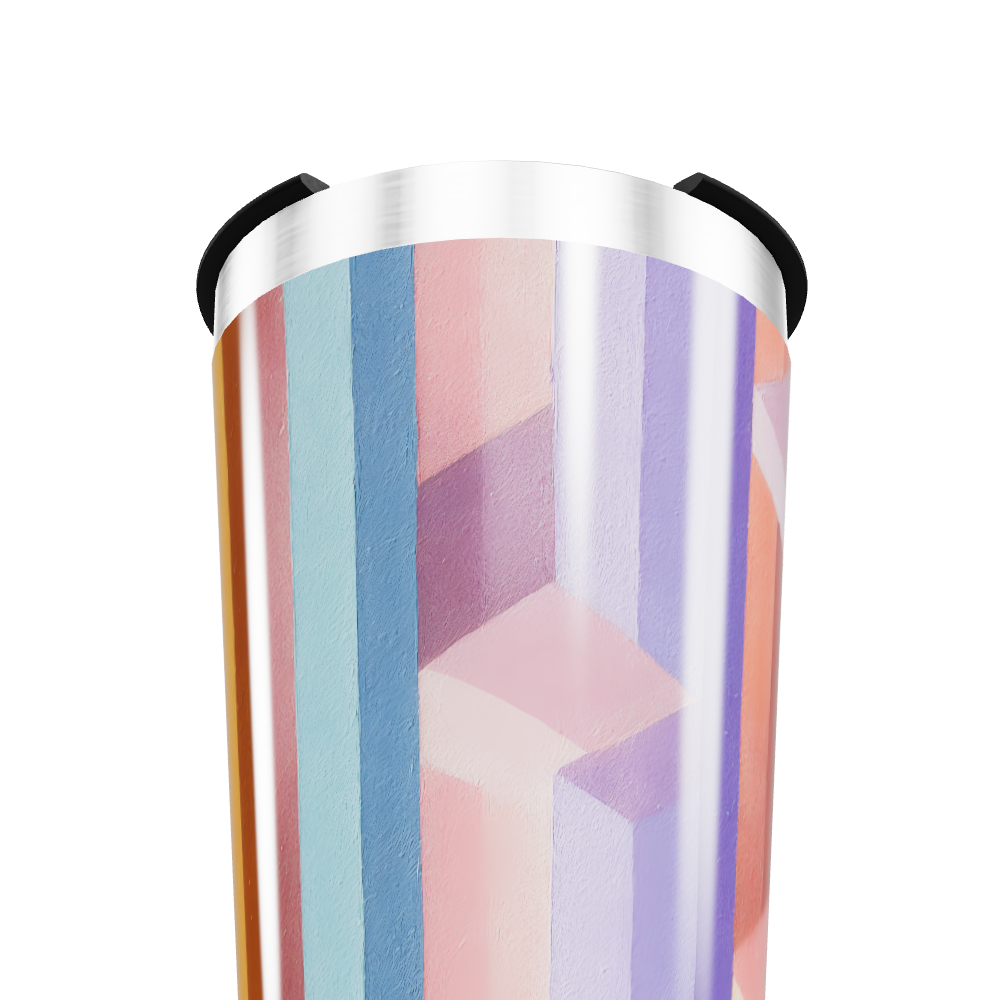 Copo Térmico - Com listras coloridas