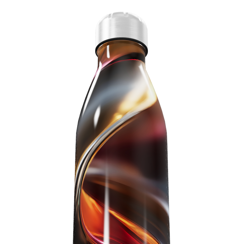 Garrafa Inox - Estampa Abstrata Colorida