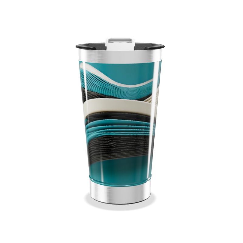 Copo Térmico - Ondas azul e preto