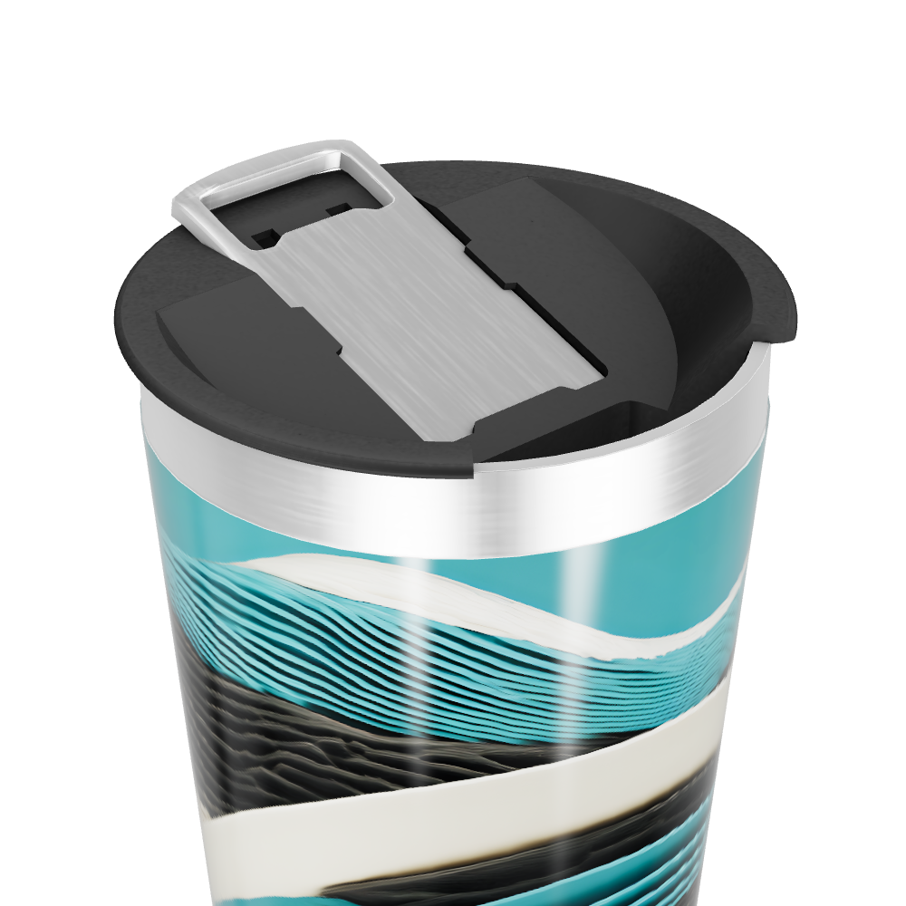 Copo Térmico - Ondas azul e preto