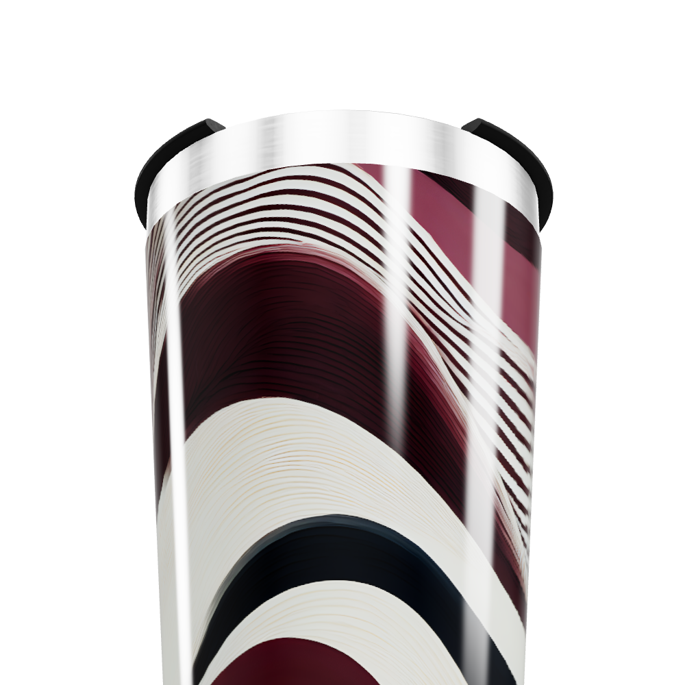 Copo Térmico - Ondas Marrom e Branco