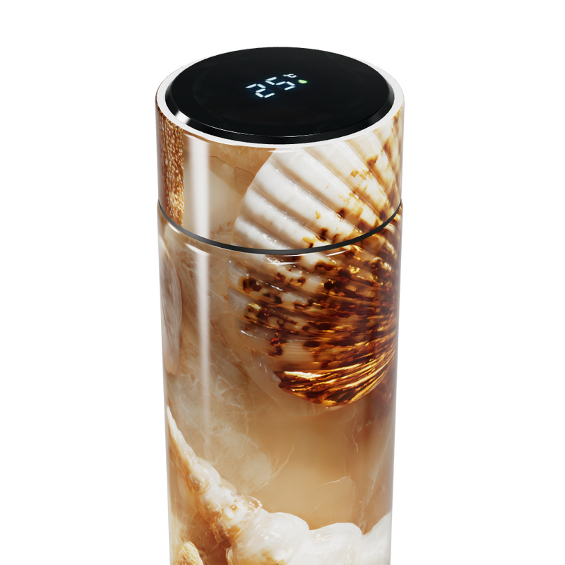 Garrafa Térmica Touch - Conchas Marrom