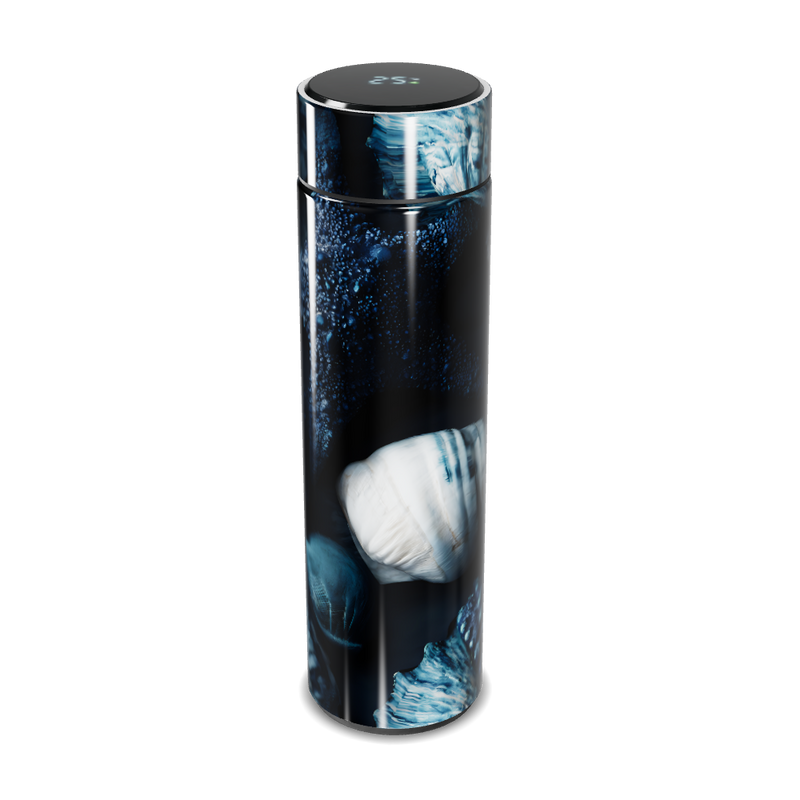 Garrafa Térmica Touch - Azul Marinho com Estampa