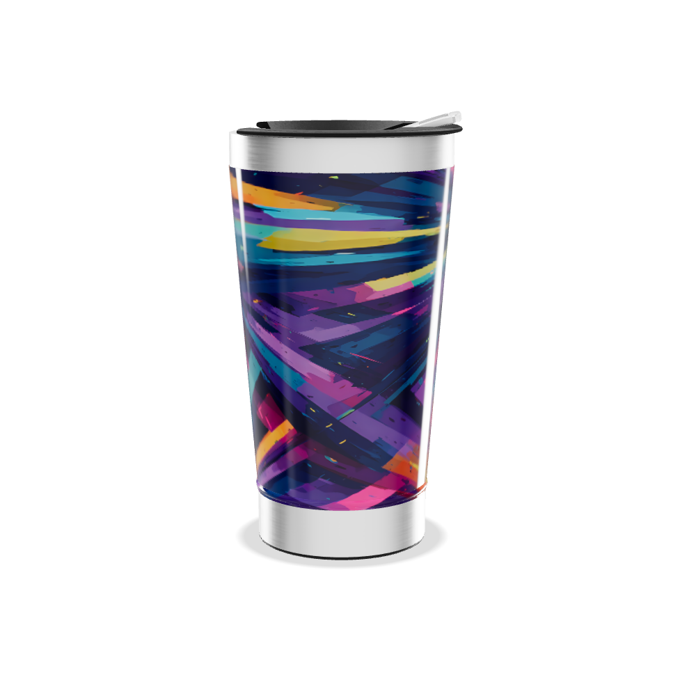 Copo Térmico - Estampa Colorida Abstrata