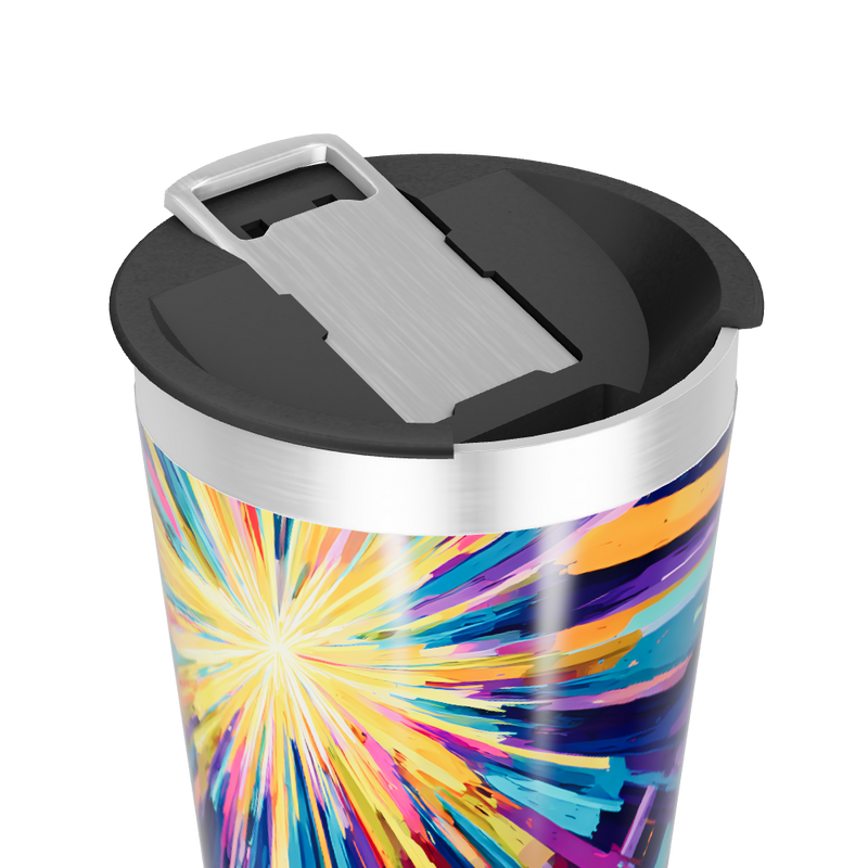Copo Térmico - Estampa Colorida Abstrata