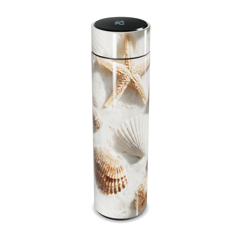 Garrafa Térmica Touch - Estampa Conchas Marinhas
