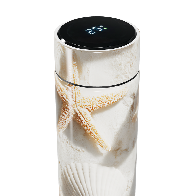 Garrafa Térmica Touch - Estampa Conchas Marinhas