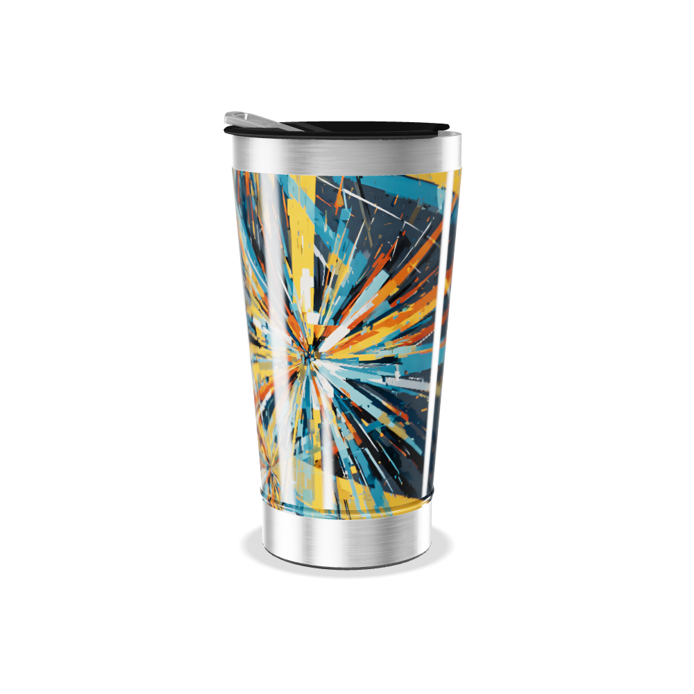 Copo Térmico - Estampa Abstrata Colorida