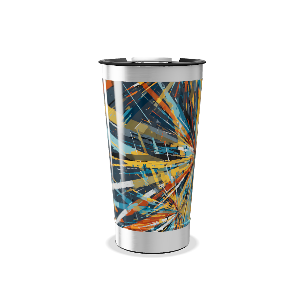 Copo Térmico - Estampa Abstrata Colorida