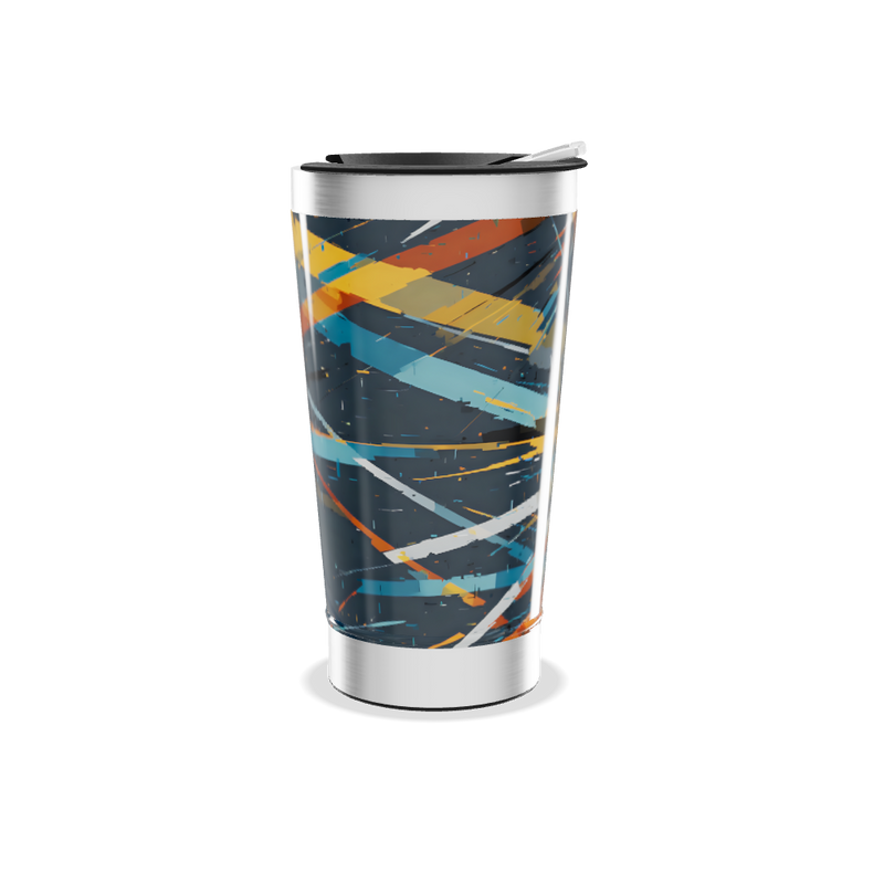 Copo Térmico - Estampa Abstrata Colorida