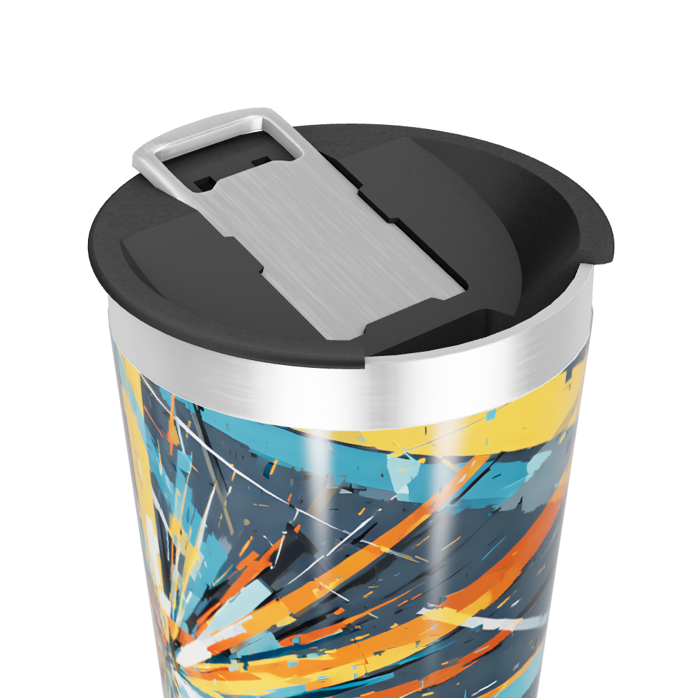 Copo Térmico - Estampa Abstrata Colorida