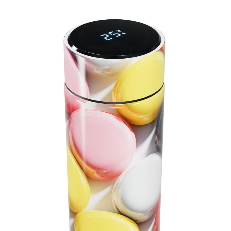 Garrafa Térmica Touch - Colorida com Estampa Macaron