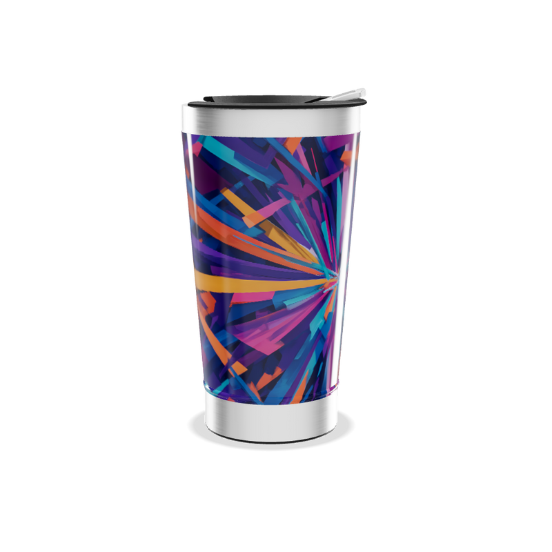 Copo Térmico - Estampa Colorida Abstrata