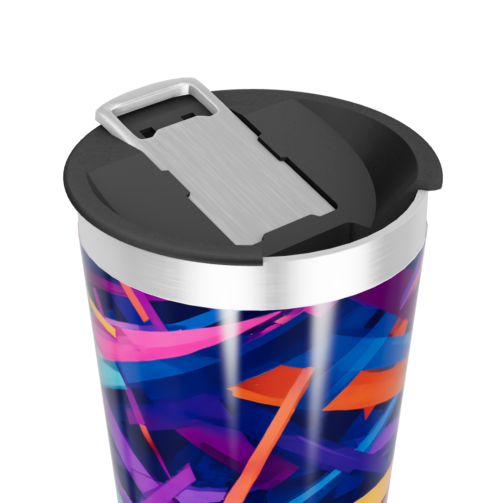Copo Térmico - Estampa Colorida Abstrata