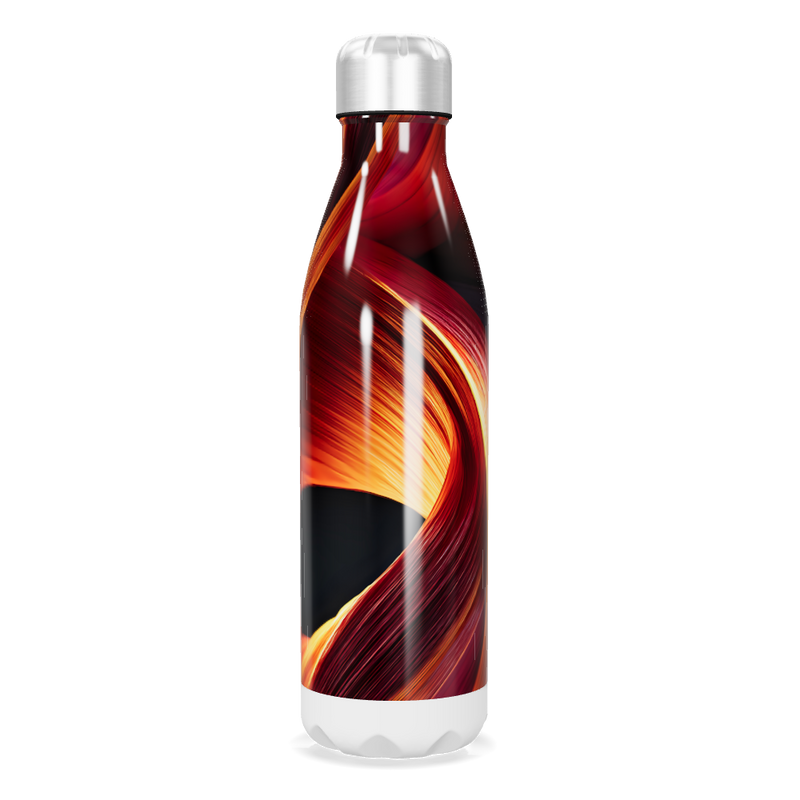 Garrafa Inox - Estampa Vermelha Abstrata