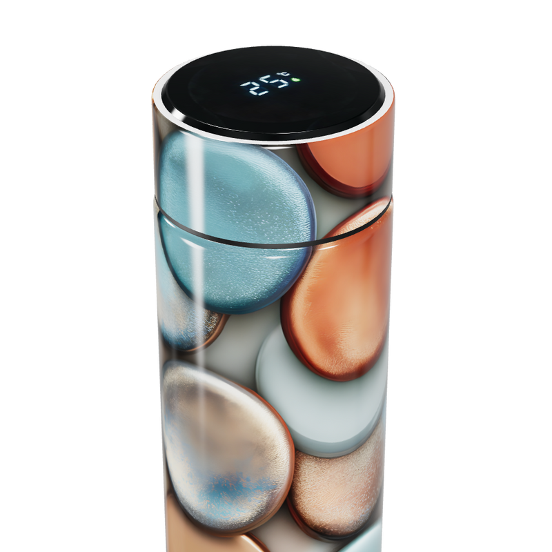 Garrafa Térmica Touch - Estampa Pedras Coloridas