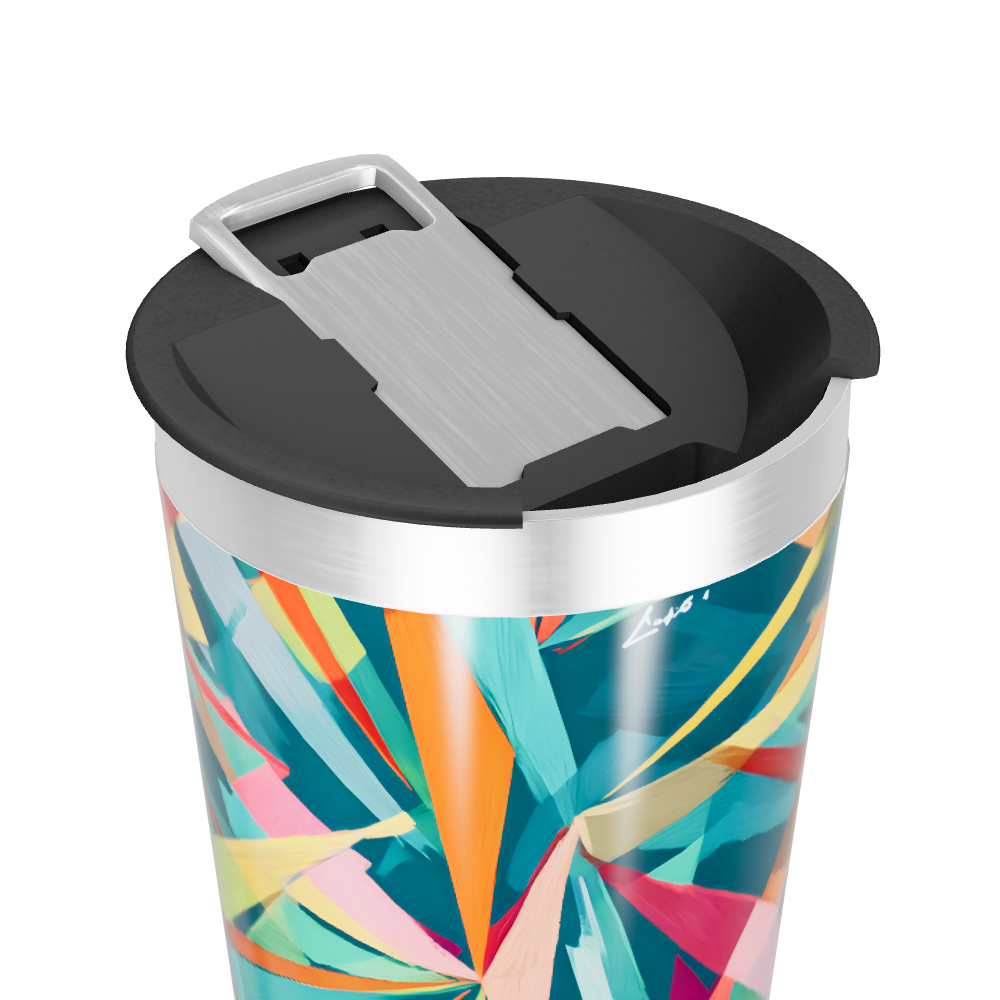 Copo Térmico - Estampa Geométrica Colorida