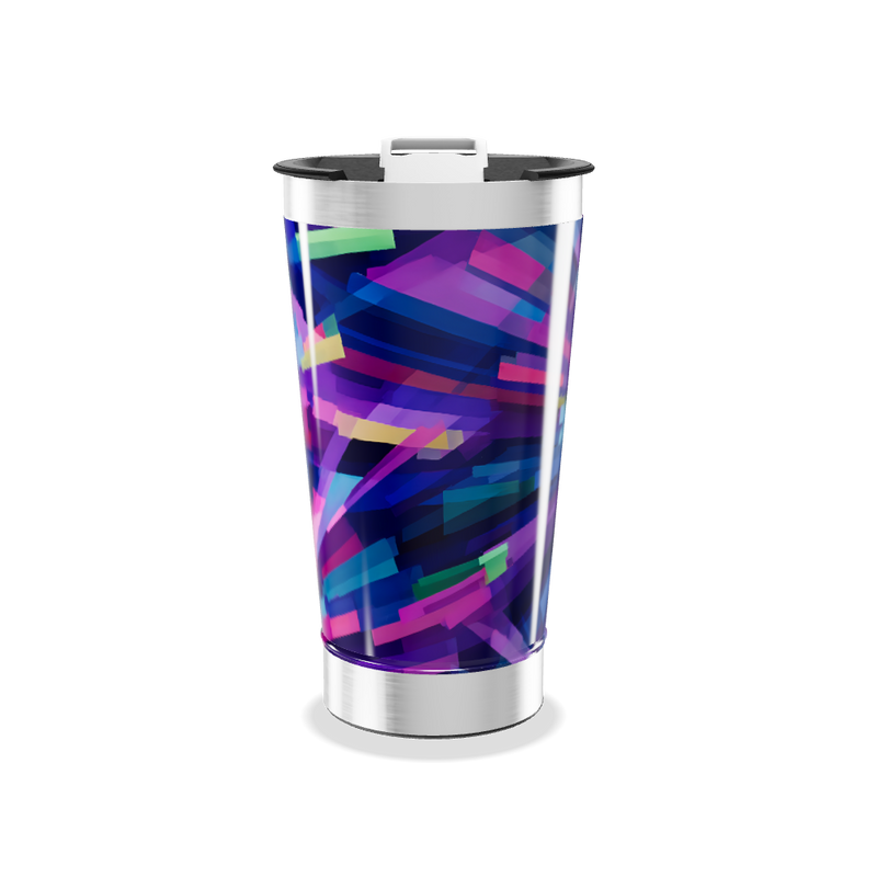 Copo Térmico - Estampa Abstrata Colorida