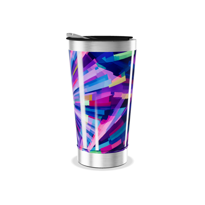 Copo Térmico - Estampa Abstrata Colorida